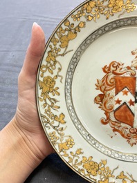 A Chinese armorial plate with the arms of Carr and Kerr impaling Bigge for the English market, Yongzheng, ca. 1735