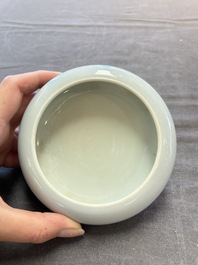 A Chinese claire-de-lune brush washer, Kangxi mark, 19th C.