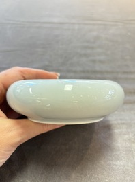 A Chinese claire-de-lune brush washer, Kangxi mark, 19th C.