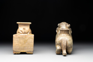 Four various Chinese monochrome wares, Qing and later