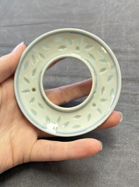 Ten Chinese blue and white cups, seven covers and eight stands, 19/20th C.