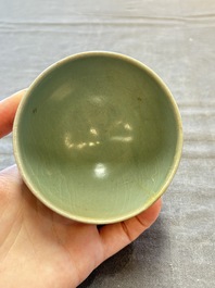 Two Korean celadon bowls with incised floral design, probably Goryeo/Joseon, 14/15th C.
