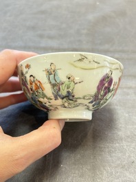 A fine Chinese famille rose 'immortals' cup, Yongzheng mark and of the period