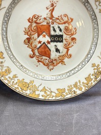 A Chinese armorial plate with the arms of Carr and Kerr impaling Bigge for the English market, Yongzheng, ca. 1735