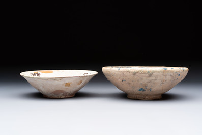 Four Persian pottery bowls, 10/13th C.