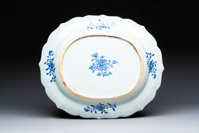 13 Chinese blue and white 'Xi Xiang Ji' serving dishes, Qianlong