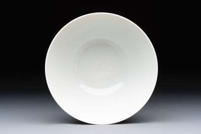 A Chinese famille rose &lsquo;peony and dragonfly&rsquo; bowl, Yongzheng mark, Republic