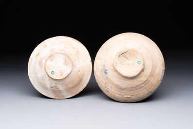 Four Persian pottery bowls, 10/13th C.
