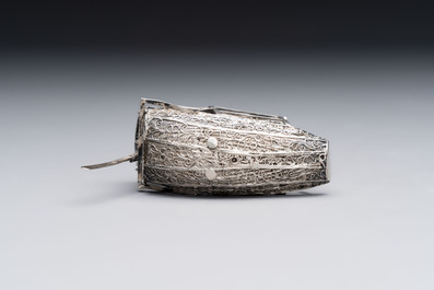 A group of nine Chinese and Southeast Asian silver wares, 19/20th C.