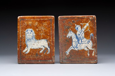 A study collection of six pieces of pottery and fritware, Persia and Central Asia, 12th C. and later.