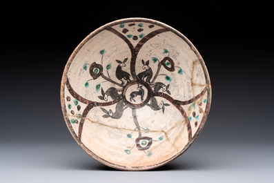 A study collection of six pieces of pottery and fritware, Persia and Central Asia, 12th C. and later.