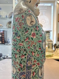 A large Chinese famille rose figure of Fu Xing, Zhu Mao Ji Zao 朱茂記造 mark, Republic