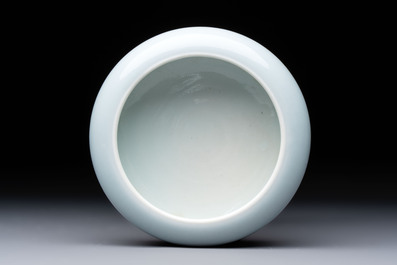 A Chinese claire-de-lune brush washer, Kangxi mark, 19th C.