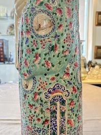 A large Chinese famille rose figure of Fu Xing, Zhu Mao Ji Zao 朱茂記造 mark, Republic