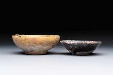 Four Persian pottery bowls, 10/13th C.