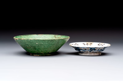 A study collection of five pieces of ceramic, Persia and Asia, 12th C. and later