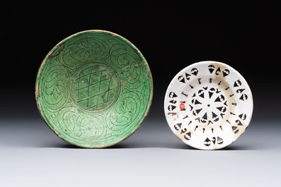 A study collection of five pieces of ceramic, Persia and Asia, 12th C. and later