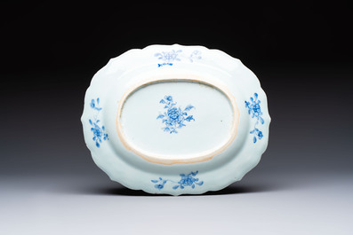 13 Chinese blue and white 'Xi Xiang Ji' serving dishes, Qianlong
