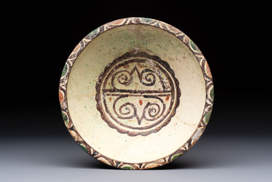 Three Persian pottery bowls, 10th C. and later