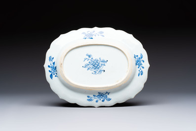 13 Chinese blue and white 'Xi Xiang Ji' serving dishes, Qianlong
