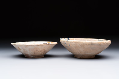 Four Persian pottery bowls, 10/13th C.