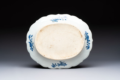 13 Chinese blue and white 'Xi Xiang Ji' serving dishes, Qianlong