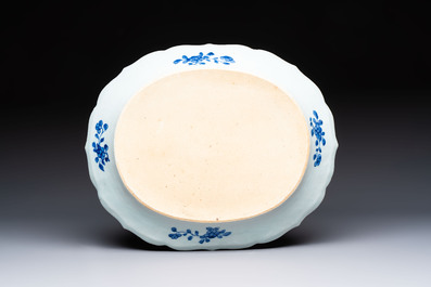 13 Chinese blue and white 'Xi Xiang Ji' serving dishes, Qianlong