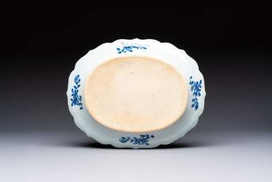 13 Chinese blue and white 'Xi Xiang Ji' serving dishes, Qianlong