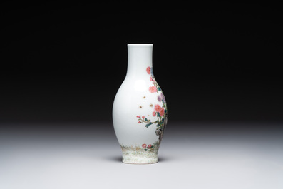 A group of three Chinese famille rose vases, a bitong, a covered teapot and a Buddha, Yongzheng, Qianlong and Xue Changsen 薛長森 marks, 19/20th C.