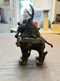 A Chinese bronze 'luduan' censer, Ming