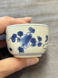 Eight Chinese blue, white, famille verte, and European-decorated wares, Kangxi/Qianlong