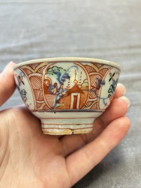 Eight Chinese blue, white, famille verte, and European-decorated wares, Kangxi/Qianlong