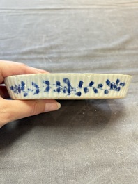 Eight Chinese blue, white, famille verte, and European-decorated wares, Kangxi/Qianlong