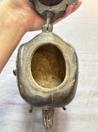 A Chinese bronze 'luduan' censer, Ming
