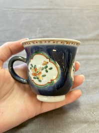 Eight Chinese blue, white, famille verte, and European-decorated wares, Kangxi/Qianlong