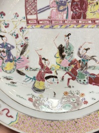 A pair of Chinese famille rose 'General Yang' dishes, Yongzheng