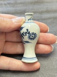 Eight Chinese blue, white, famille verte, and European-decorated wares, Kangxi/Qianlong