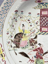 A pair of Chinese famille rose 'General Yang' dishes, Yongzheng