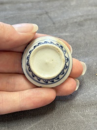 Eight Chinese blue, white, famille verte, and European-decorated wares, Kangxi/Qianlong