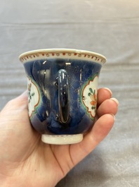 Eight Chinese blue, white, famille verte, and European-decorated wares, Kangxi/Qianlong