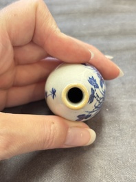 Eight Chinese blue, white, famille verte, and European-decorated wares, Kangxi/Qianlong