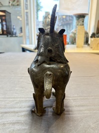 A Chinese bronze 'luduan' censer, Ming