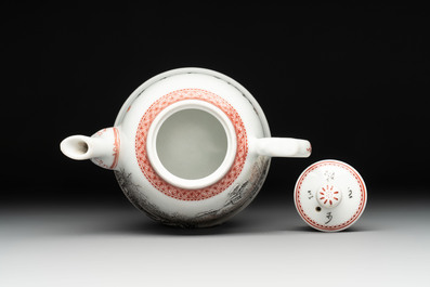 A group of three Chinese famille rose vases, a bitong, a covered teapot and a Buddha, Yongzheng, Qianlong and Xue Changsen 薛長森 marks, 19/20th C.