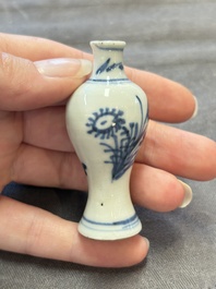 Eight Chinese blue, white, famille verte, and European-decorated wares, Kangxi/Qianlong