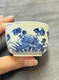 Eight Chinese blue, white, famille verte, and European-decorated wares, Kangxi/Qianlong