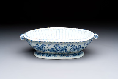 A blue and white Nevers faience jardini&egrave;re, France, 17th C.