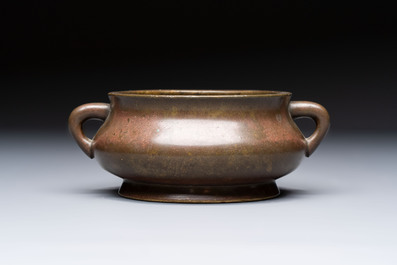 A Chinese bronze censer, Xuande mark, 19th C.