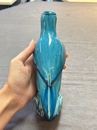 Four Chinese turquoise-glazed parrots, 19th C.