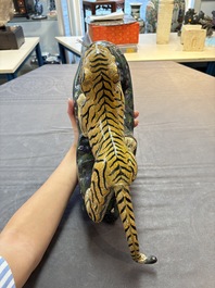 A pair of Chinese cloisonn&eacute; tigers, Republic