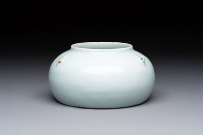 A Chinese qingbai-glazed jar with three handles, 18th C.